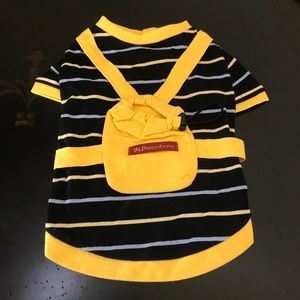 Puppy Zzang shirt with backpack. NWT. Size L